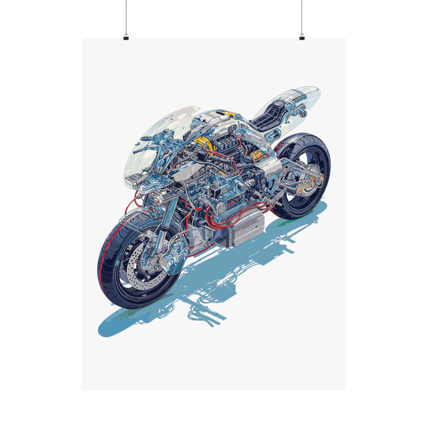 Neo Tokyo Bike  Matte Vertical Posters