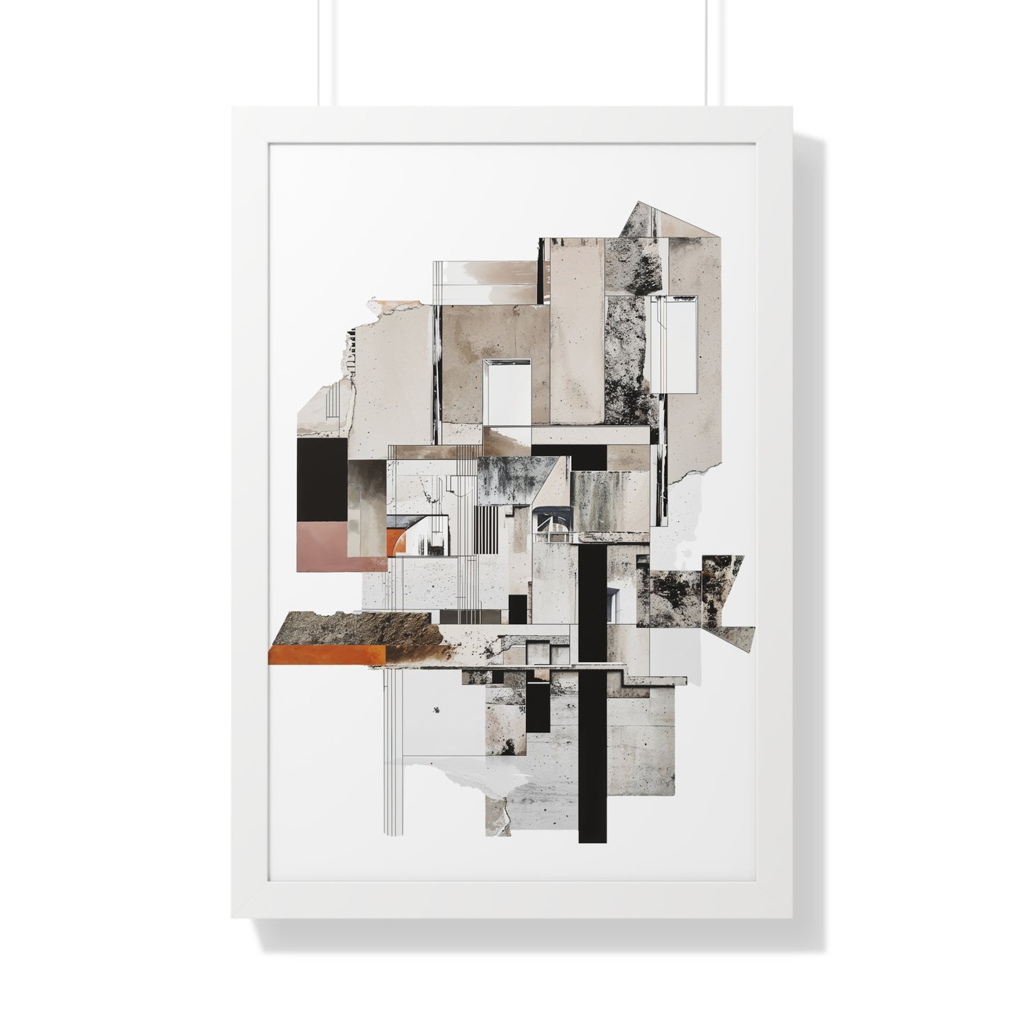 Brutalist Framed Vertical Poster