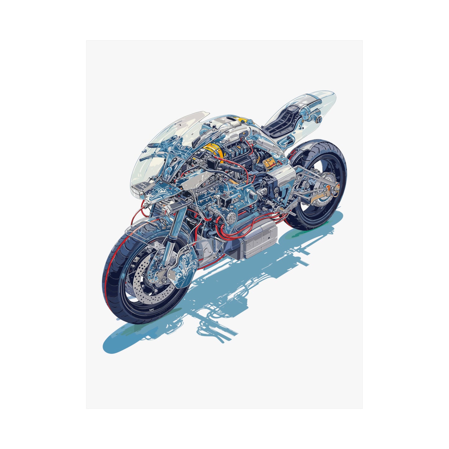 Neo Tokyo Bike  Matte Vertical Posters