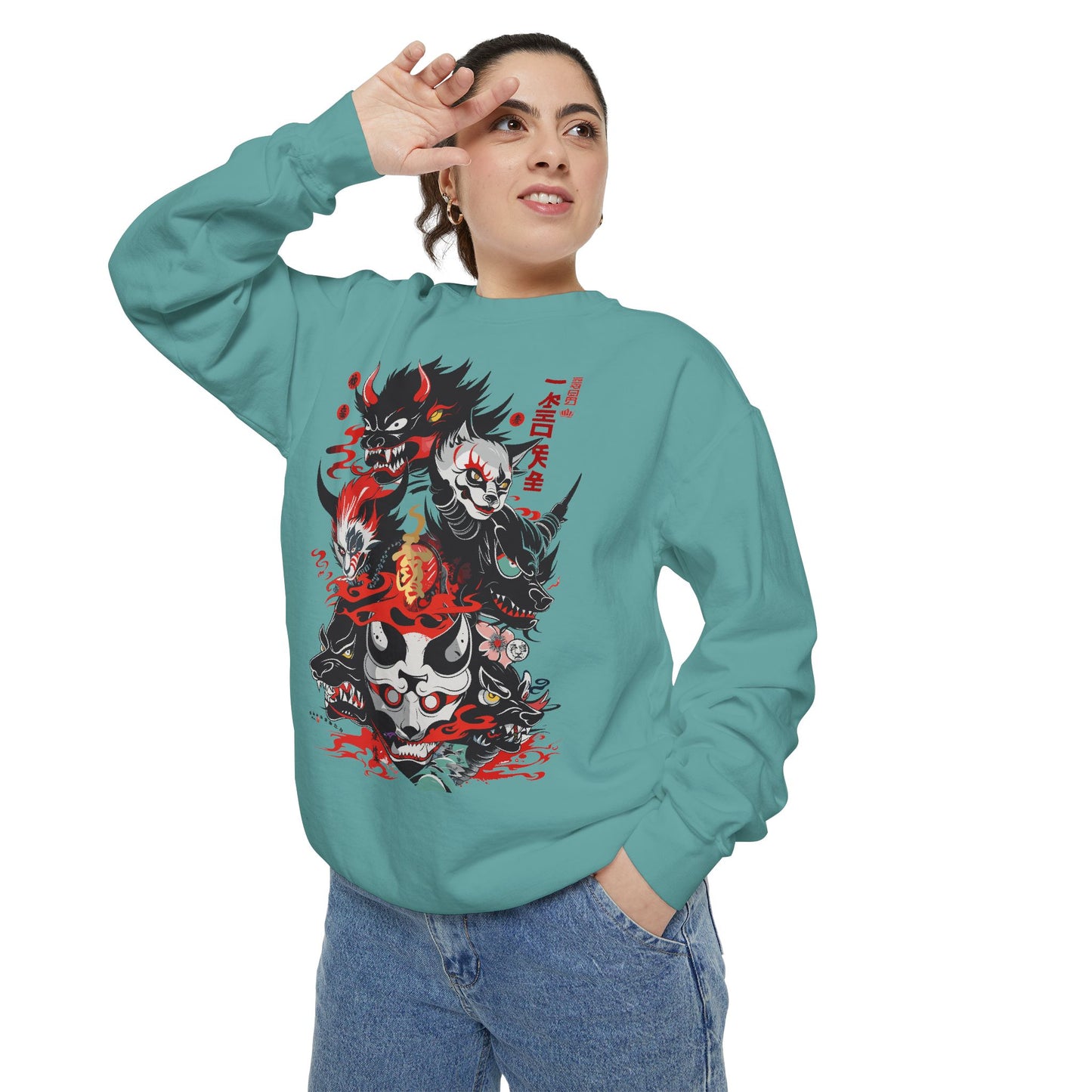 Haku Cat Dyed Sweatshirt