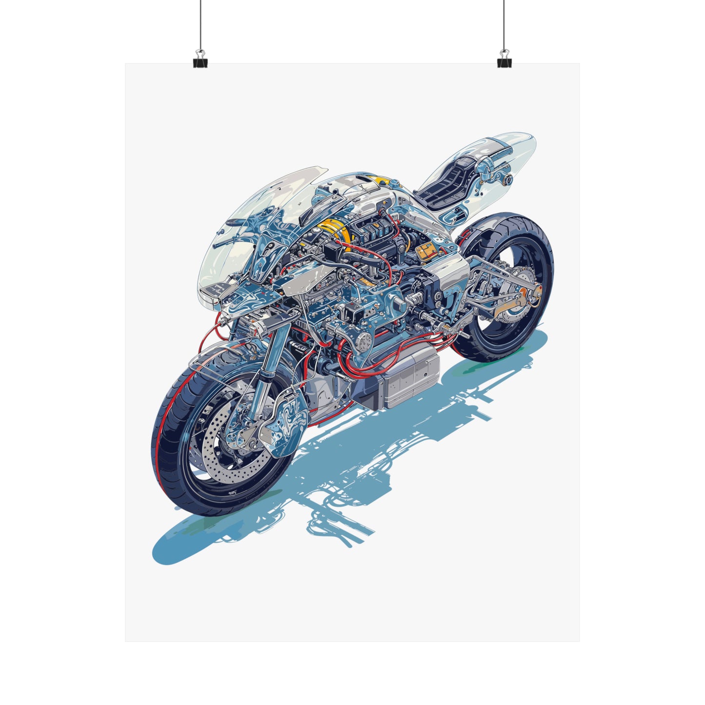 Neo Tokyo Bike  Matte Vertical Posters