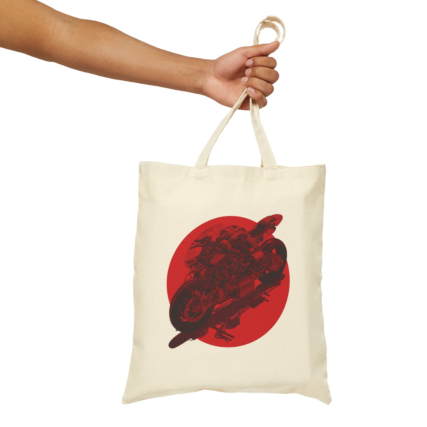 Future Motorcycle Red Tote Bag