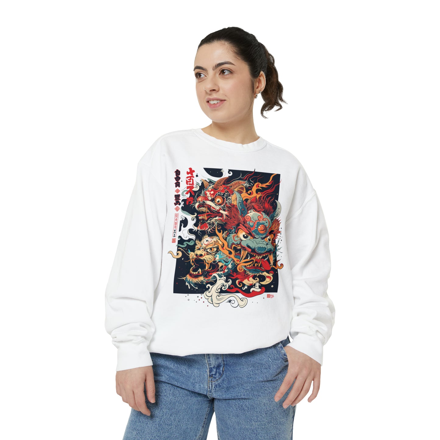 Haku Cat Dyed Sweatshirt