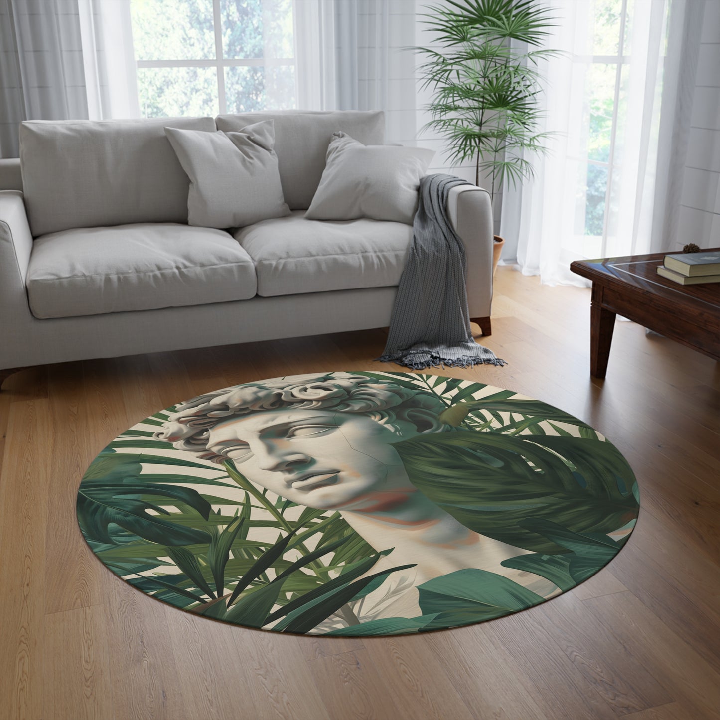 Tropical Eclectic Round Rug