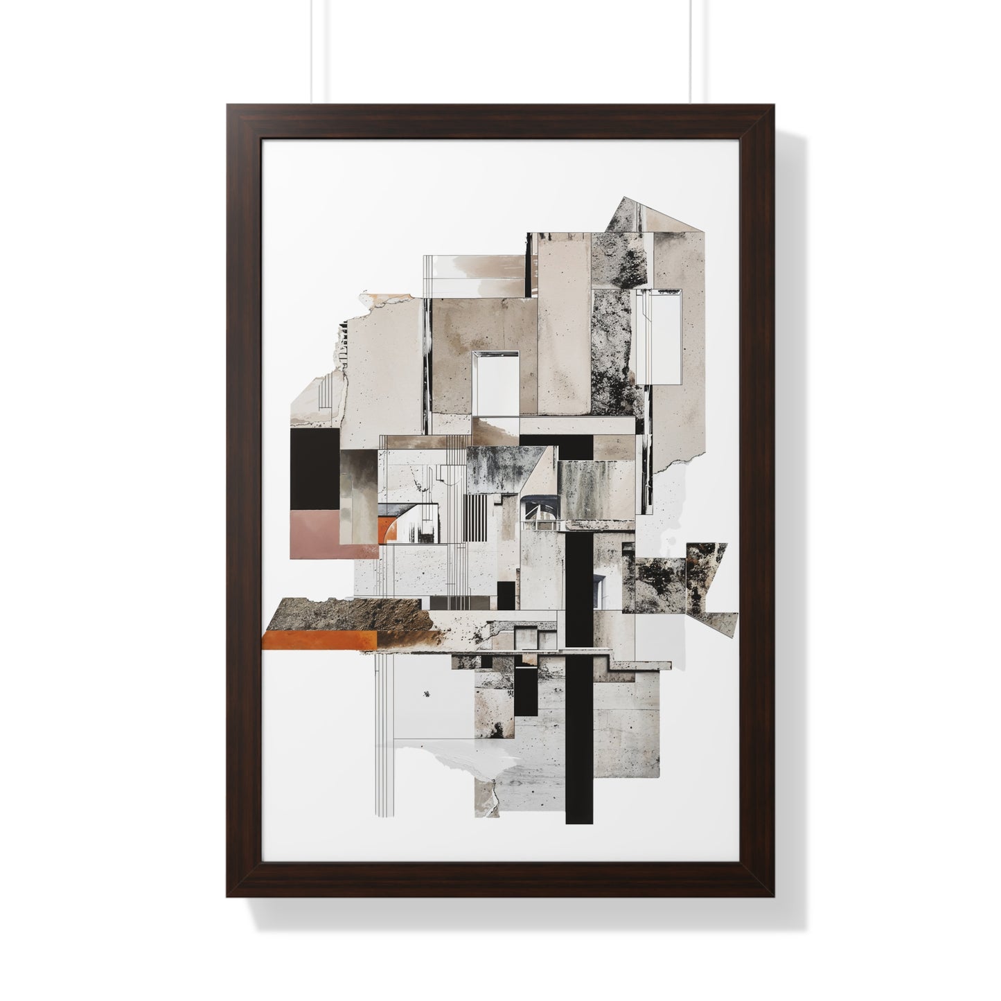 Brutalist Framed Vertical Poster