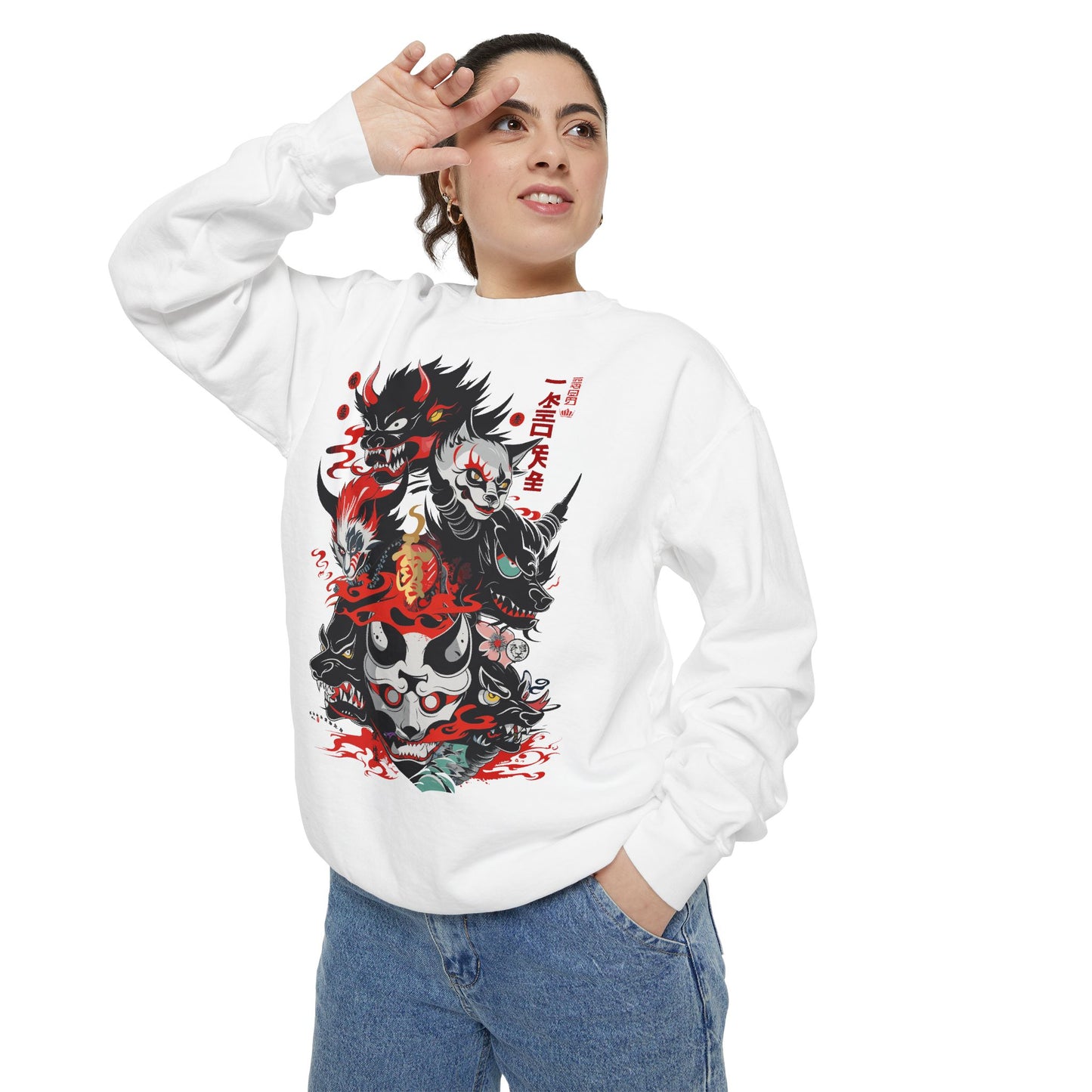 Haku Cat Dyed Sweatshirt