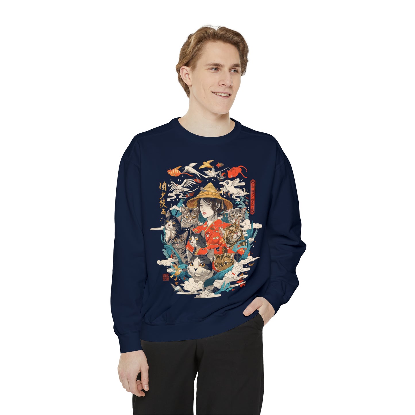 Haku Cat Dyed Sweatshirt