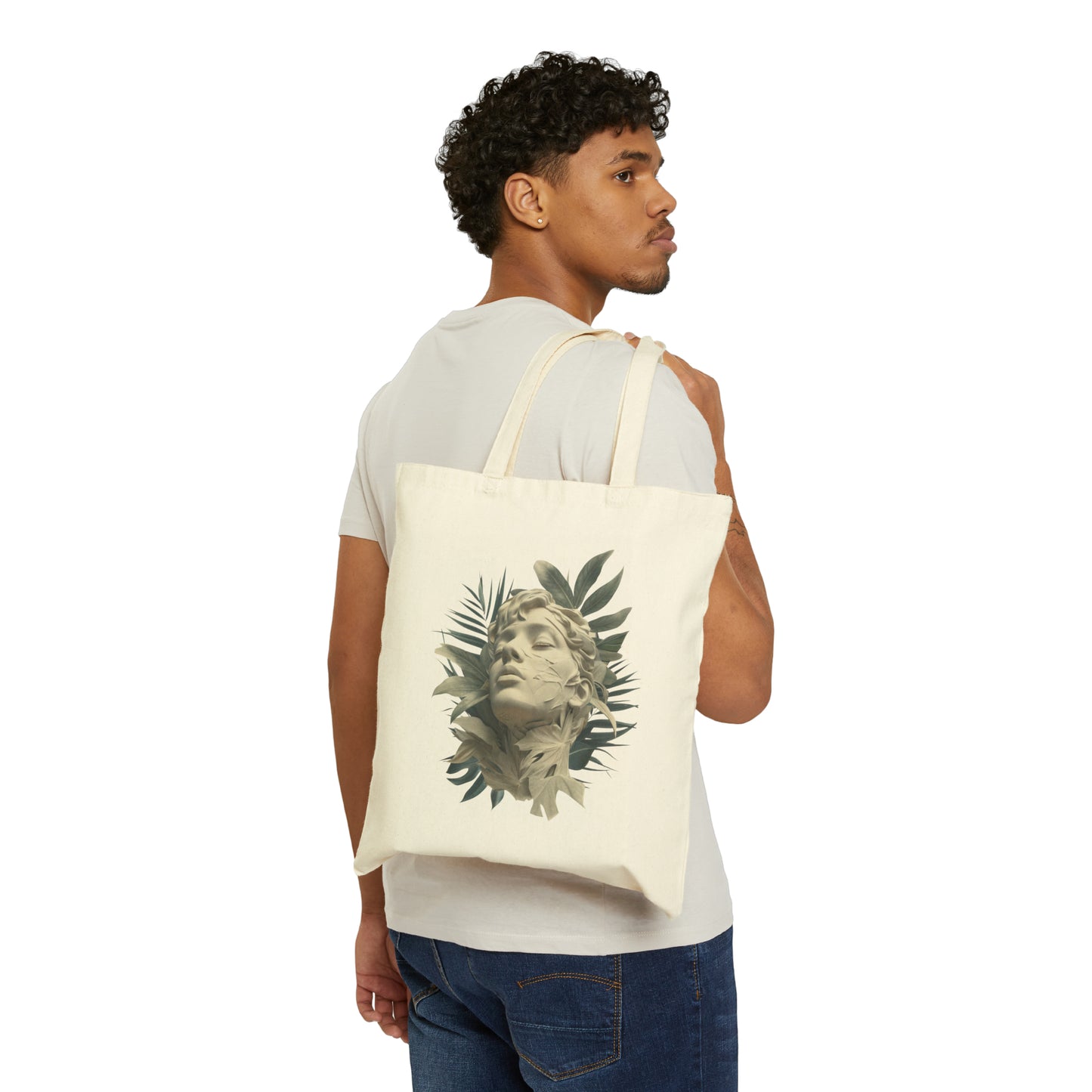 Tropical Eclectic Cotton Canvas Tote Bag