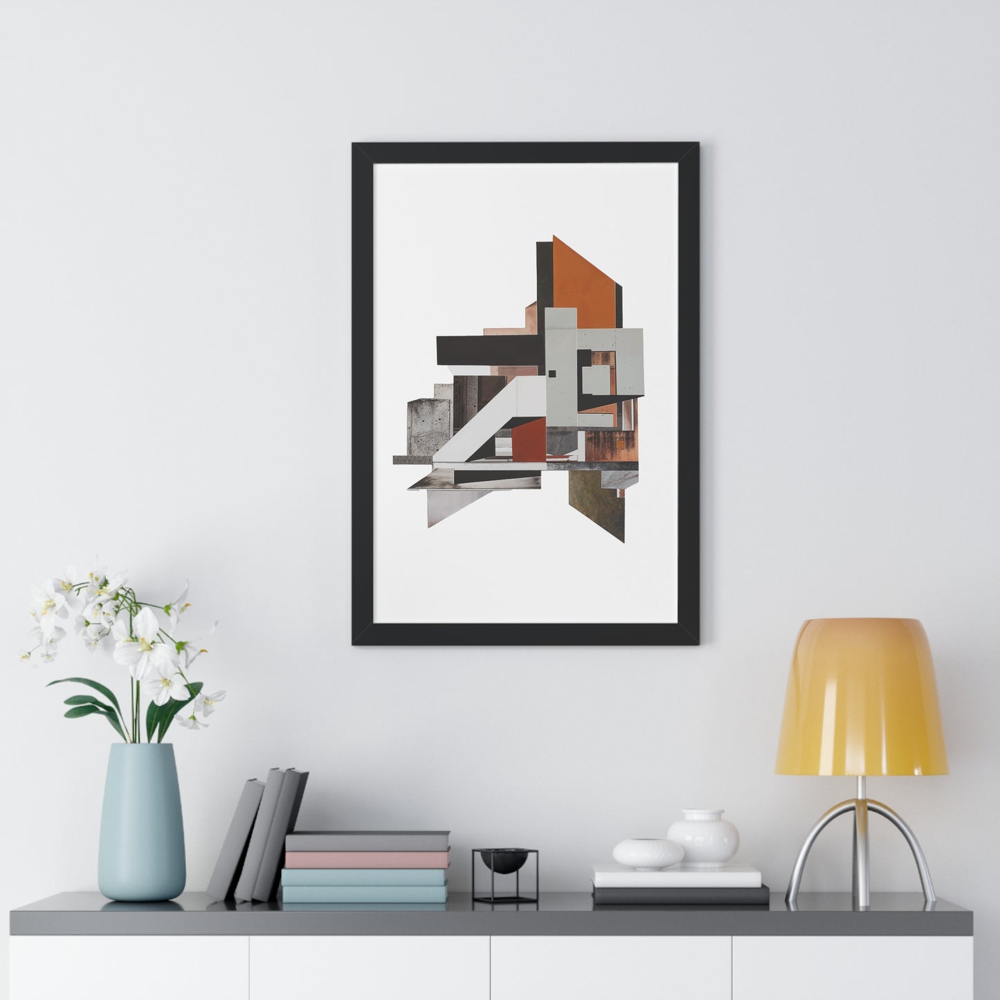 Brutalist Framed Vertical Poster