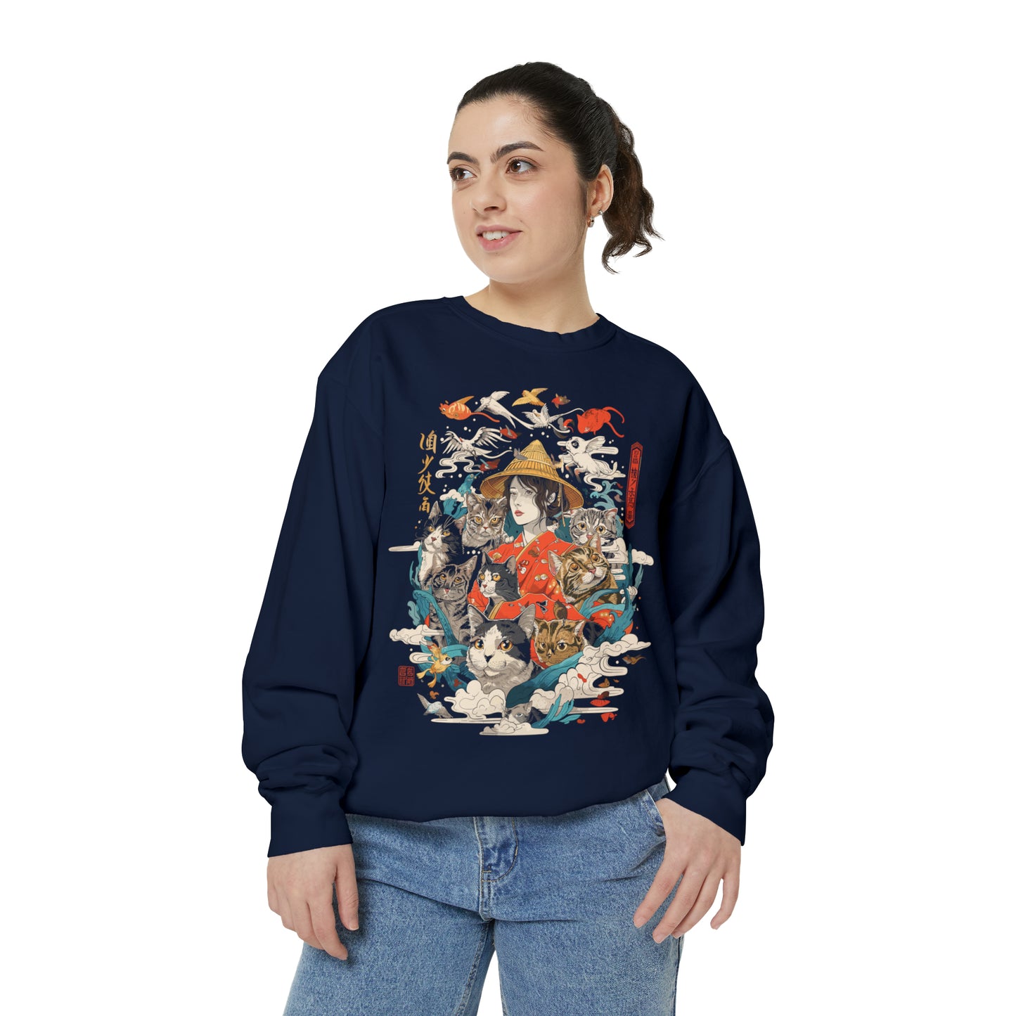 Haku Cat Dyed Sweatshirt