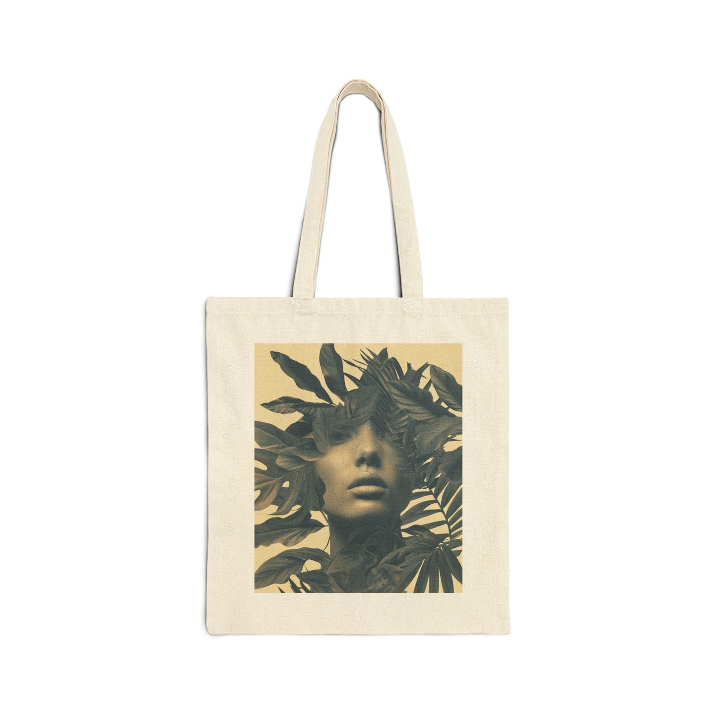 Tropical Eclectic Cotton Canvas Tote Bag