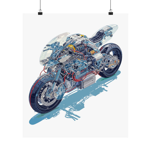 Neo Tokyo Bike  Matte Vertical Posters