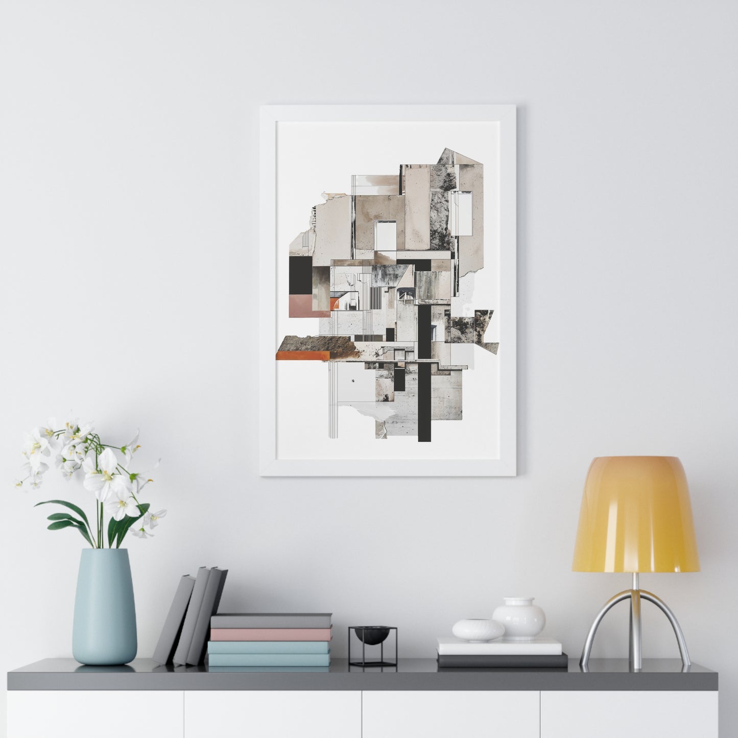 Brutalist Framed Vertical Poster