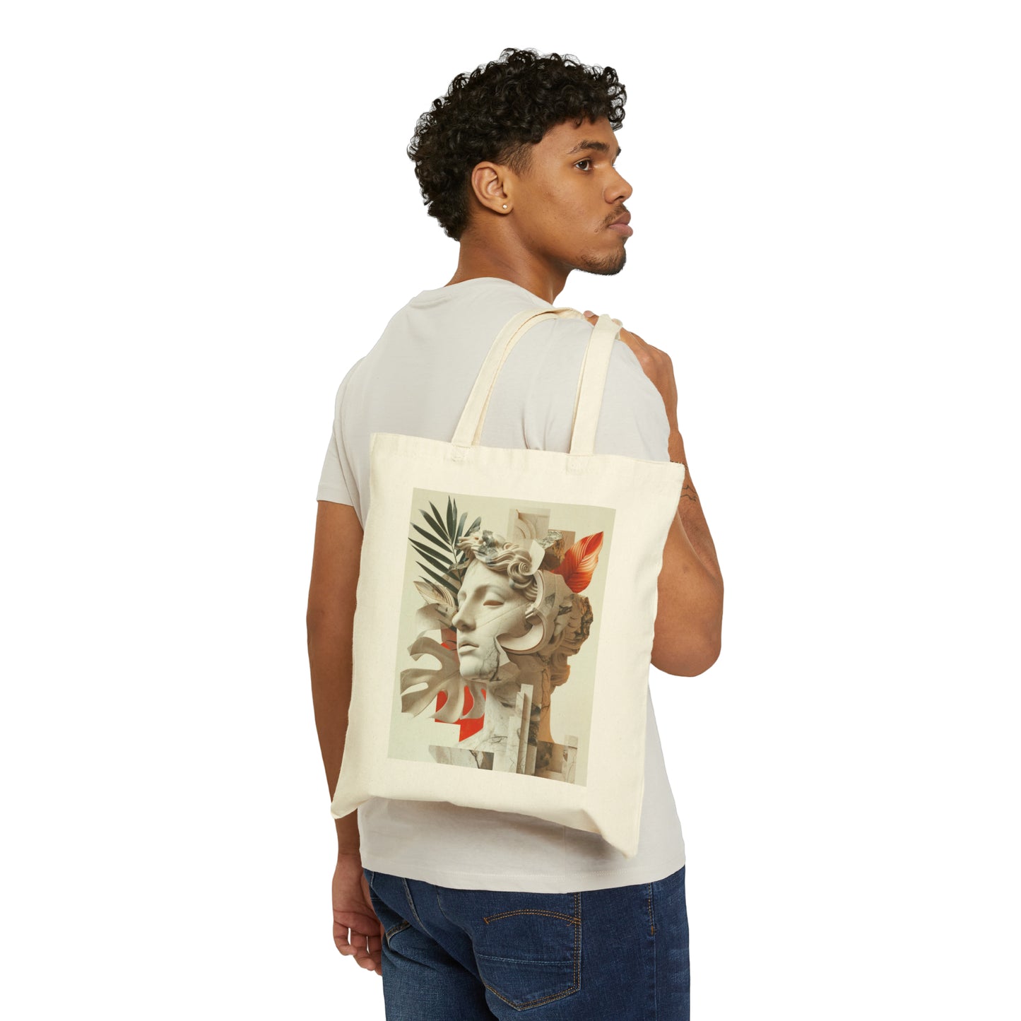 Tropical Eclectic Cotton Canvas Tote Bag