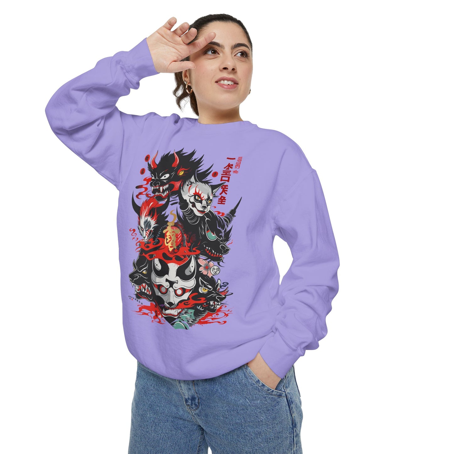 Haku Cat Dyed Sweatshirt