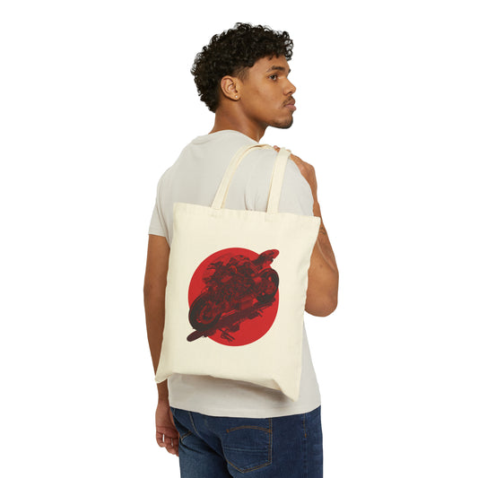 Future Motorcycle Red Tote Bag