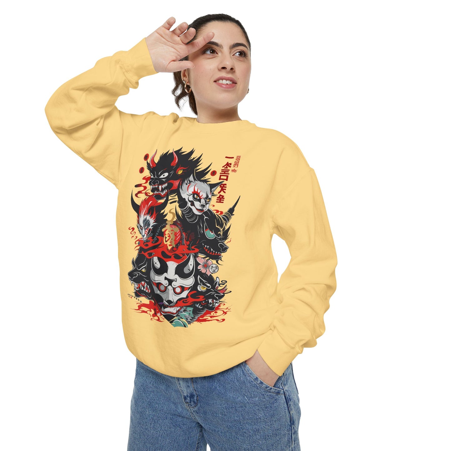 Haku Cat Dyed Sweatshirt