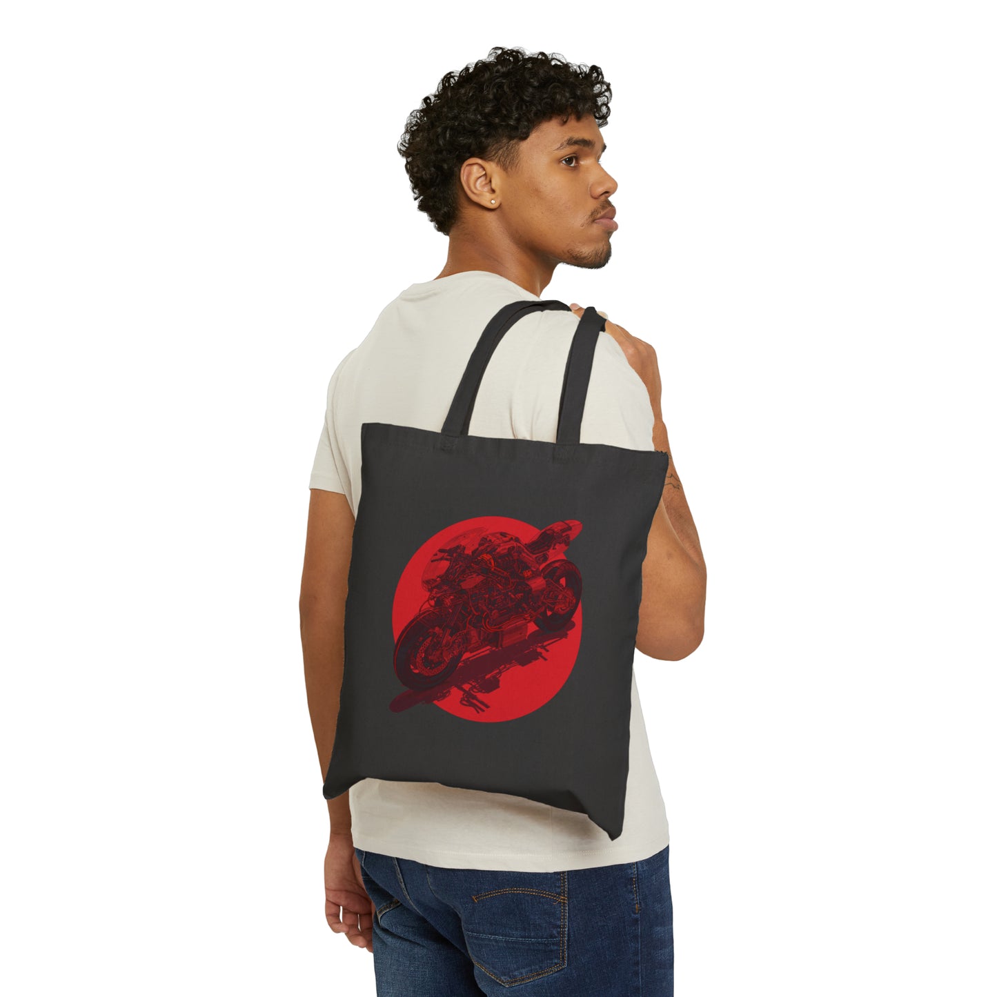 Future Motorcycle Red Tote Bag