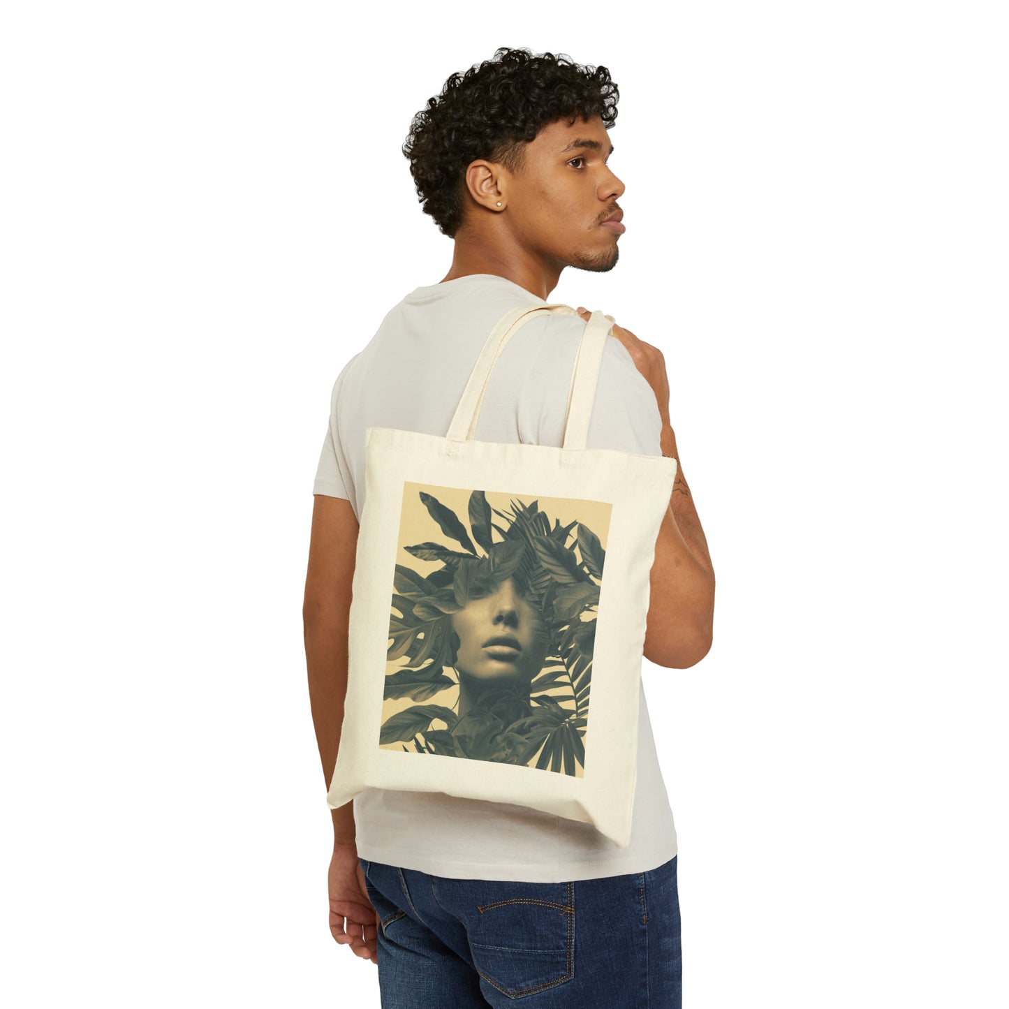 Tropical Eclectic Cotton Canvas Tote Bag