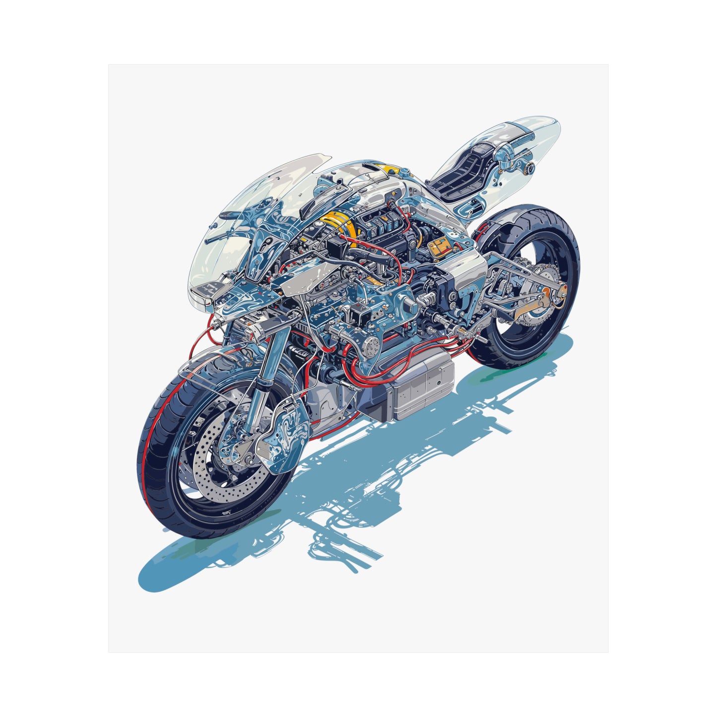 Neo Tokyo Bike  Matte Vertical Posters